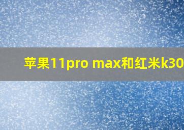 苹果11pro max和红米k30pro